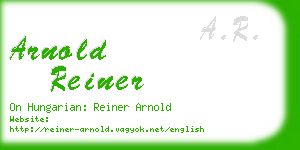 arnold reiner business card